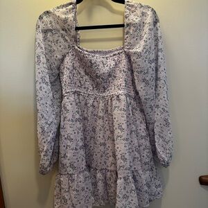 NWT Streetwear Society Lavender Floral Babydoll Dress